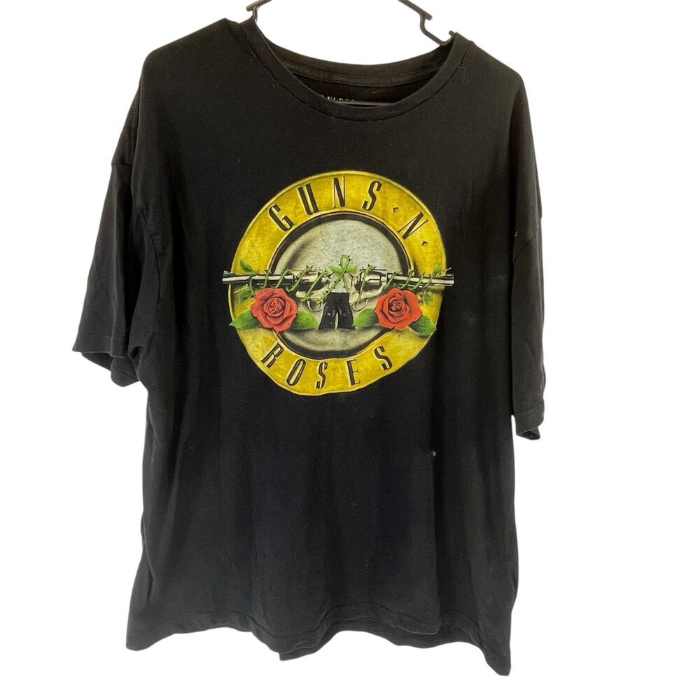 Guns N Roses Men Black Bullet Logo Rock Band T-shirt‎ Sz   XXL Pop Rock Music